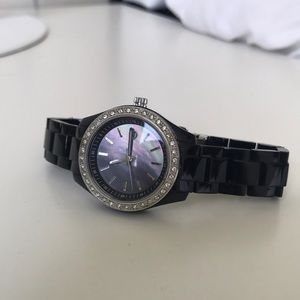 Black fossil watch